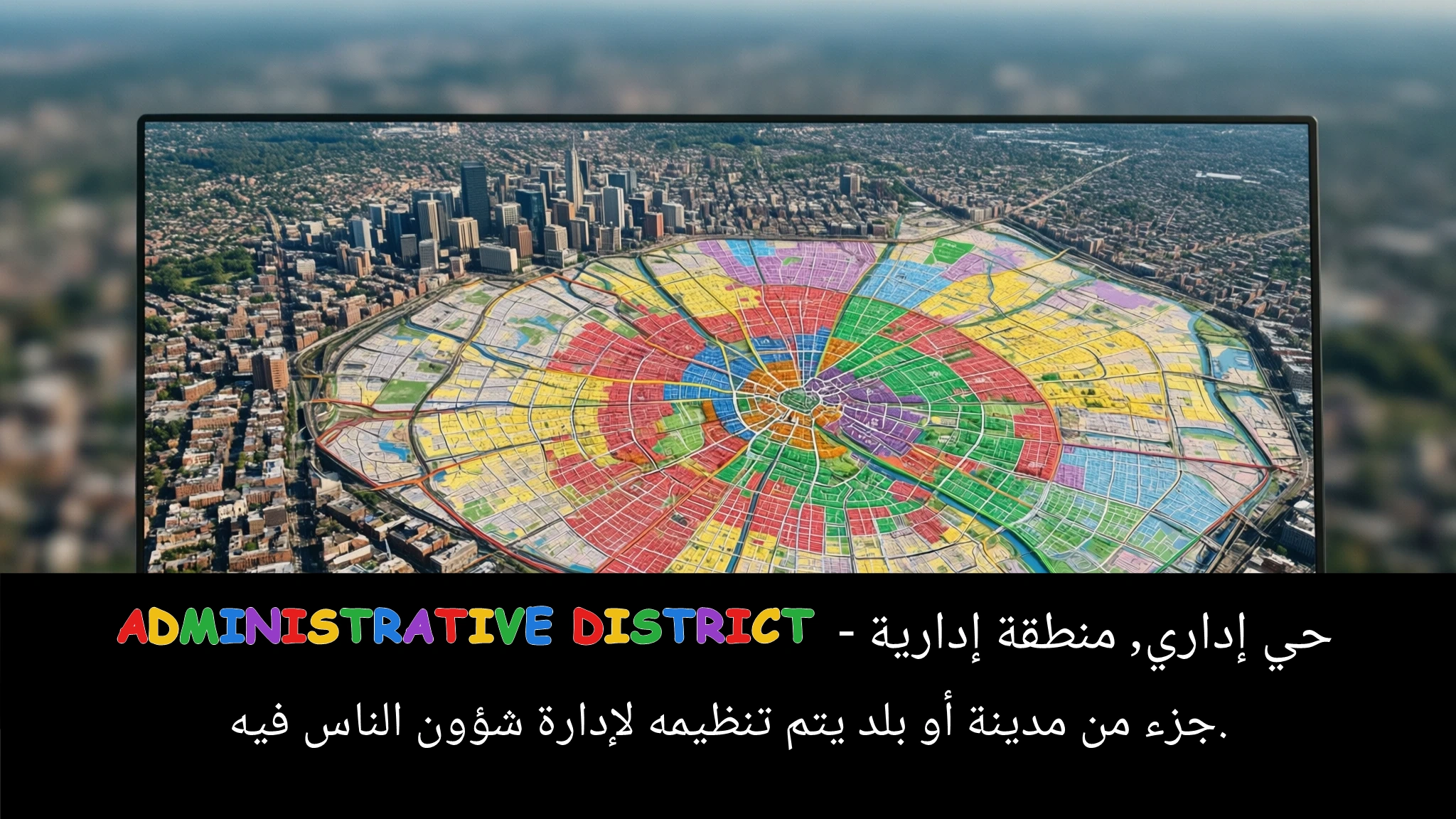 Arabic Illustration for administrative district